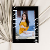 Modern Trendy Minimalist 3 foto Afstuderen Kaart