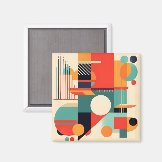 Modern Trendy Minimalist Geometric Magneet (Voorkant / Achterkant)