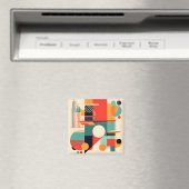 Modern Trendy Minimalist Geometric Magneet (Insitu (Vaatwasser))