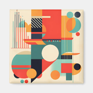 Modern Trendy Minimalist Geometric Magneet
