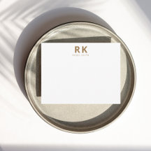 Modern Trendy Minimalist Gold Two Monogram