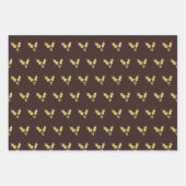 Modern Trendy Minimalist Golden Kerstmis Pattern Inpakpapier Vel (Voorkant 3)