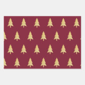 Modern Trendy Minimalist Golden Kerstmis Pattern Inpakpapier Vel (Voorkant)