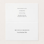Modern Trendy Minimalist Professional Plain Visitekaartje (Buitenkant ongevouwen)