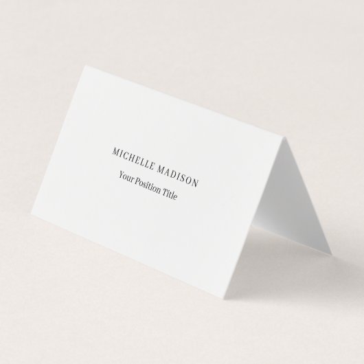 Modern Trendy Minimalist Professional Plain Visitekaartje (Voorkant)