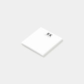 Modern Trendy Minimalist Zwart Twee Monogram Post-it® Notes (Schuin)