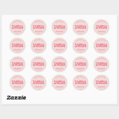 Modern trendy minimalistisch kaarsenlabel ronde sticker (Vel)