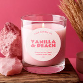 Modern trendy minimalistisch kaarsenlabel ronde sticker