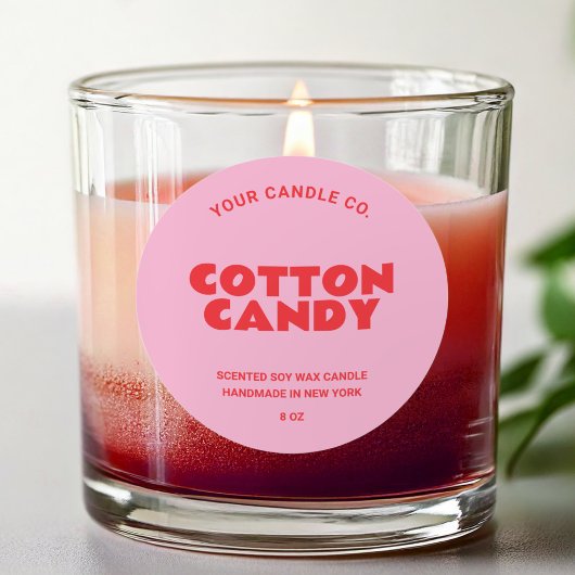 Modern trendy minimalistisch kaarsenlabel ronde sticker