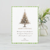 Modern trendy minimalistisch vrolijk kerstspel feestdagenkaart (Staand voorkant)