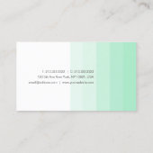 Modern Trendy Mint Green White Handgeschreven Scri Visitekaartje (Achterkant)