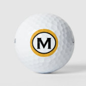 Modern Trendy Monogram Initiaal Golfballen (Voorkant)