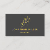 Modern Trendy Monogram Visitekaartje (Voorkant)