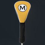 Modern Trendy Mustard Yellow Golfheadcover<br><div class="desc">Moderne Trendy Monogrammed Mustard Yellow Golf Head Hoesjes Minimalist Monogram Initiaal Emblem. Perfect als vaderdag cadeautjes voor vader,  cadeaus voor grootvader,  echtgenoot en nog veel meer.</div>