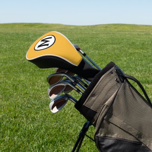 Modern Trendy Mustard Yellow Golfheadcover (Insitu)