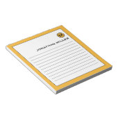 Modern Trendy Mustard Yellow Lined Notitieblok (Schuin)