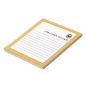 Modern Trendy Mustard Yellow Lined Notitieblok (Linkerzijde)