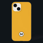 Modern Trendy Mustard Yellow Monogram Case-Mate iPhone 14 Hoesje<br><div class="desc">Moderne Trendy Mustard Yellow Monogram Emblem Phone Case. Eenvoudig zwart-wit monogram met monogegrammeerd initiaal in moderne typografie op een heldere mosterdgele achtergrond.</div>