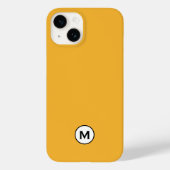 Modern Trendy Mustard Yellow Monogram Case-Mate iPhone Case (Achterkant)