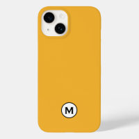 Modern Trendy Mustard Yellow Monogram