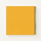 Modern Trendy Mustard Yellow Monogram Grafiek Pape Notitieboek (Achterkant)