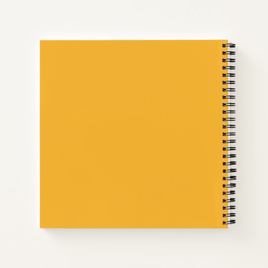 Modern Trendy Mustard Yellow Monogram Grafiek Pape Notitieboek (Achterkant)