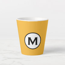 Modern Trendy Mustard Yellow Monogram