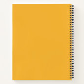 Modern Trendy Mustard Yellow Monogram Notitieboek (Achterkant)