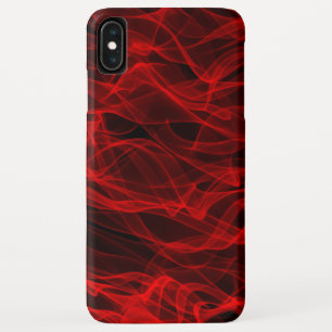Modern Trendy Neon Red Curvy Line Abstract Patroon Case-Mate iPhone Case
