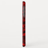 Modern Trendy Neon Red Curvy Line Abstract Patroon Case-Mate iPhone Case (Achterkant/links)