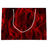 Modern Trendy Neon Red Curvy Line Abstract Patroon Groot Cadeauzakje (Voorkant)