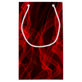 Modern Trendy Neon Red Curvy Line Abstract Patroon Klein Cadeauzakje (Achterkant)