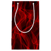 Modern Trendy Neon Red Curvy Line Abstract Patroon Klein Cadeauzakje (Voorkant)