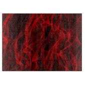 Modern Trendy Neon Red Curvy Line Abstract Patroon Snijplank (Voorkant)