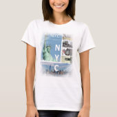 Modern Trendy New York City Manhattan Nyc Liberty T-shirt (Voorkant)
