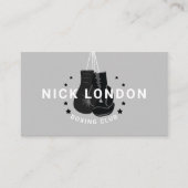 Modern & Trendy Online Black Boxing Glove Club Visitekaartje (Voorkant)