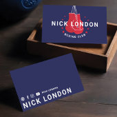 Modern & Trendy Online Red Boxing Glove Club Visitekaartje