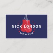 Modern & Trendy Online Red Boxing Glove Club Visitekaartje (Voorkant)