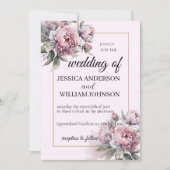 Modern Trendy Ontwerper Dusty Roos Blush Weeding Kaart (Voorkant)