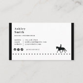 Modern Trendy Paardentrainer Visitekaartje (Achterkant)