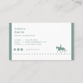 Modern Trendy Paardentrainer Visitekaartje (Achterkant)