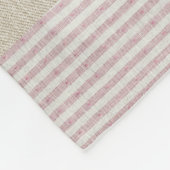 Modern Trendy Patchwork Quilt roze Beige Stripes Fleece Deken (Hoek)