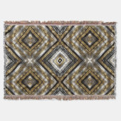 Modern, trendy patroon in zilver, goud en zwart deken (Voorkant)