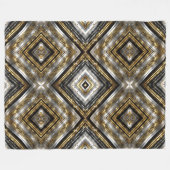 Modern, trendy patroon in zilver, goud en zwart fleece deken (Voorkant (Horizontaal))