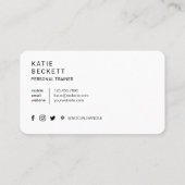 Modern Trendy Personal Fitness Trainer Foto Visitekaartje (Achterkant)