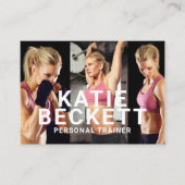 Modern & Trendy Personal Trainer Fitness 4 Foto Visitekaartje (Voorkant)
