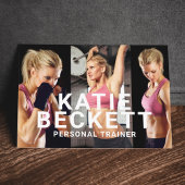 Modern & Trendy Personal Trainer Fitness 4 Foto Visitekaartje