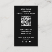 Modern Trendy Personal Trainer Fitness Foto Visitekaartje (Achterkant)