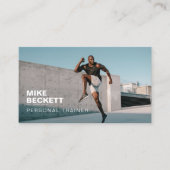Modern & Trendy Personal Trainer Fitness Foto Visitekaartje (Voorkant)