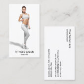 Modern Trendy Personal Trainer Fitness Foto Visitekaartje (Voorkant / Achterkant)